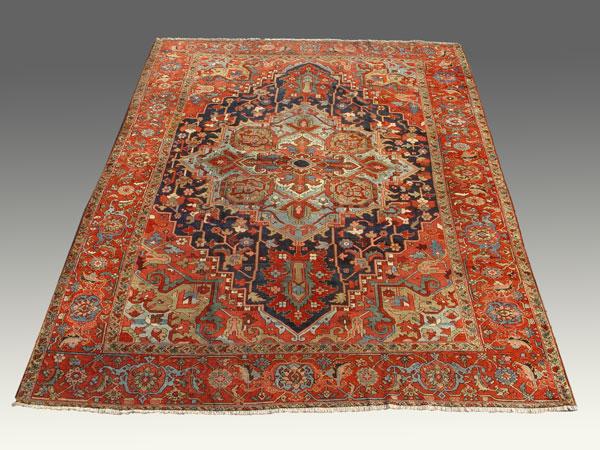 ANTIQUE SERAPI HAND TIED RUG CARPET