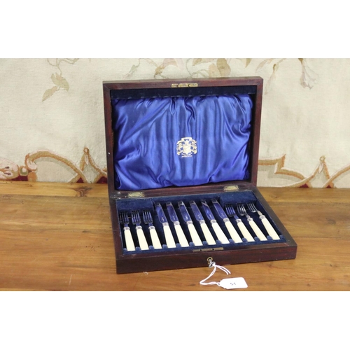 Antique set of silver plated
