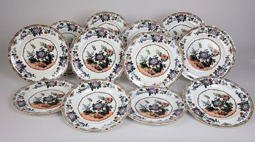 ANTIQUE SET OF TWELVE MASON'S