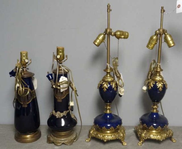 Antique Sevres Style Lamps