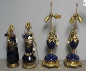 Antique Sevres Style Lamps Lot