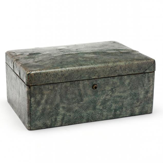 ANTIQUE SHAGREEN KEEPSAKE BOX
