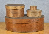 ANTIQUE SHAKER LAP BOXES. Incl