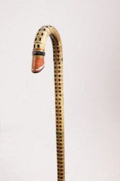 ANTIQUE SHARK VERTEBRAE CANE,