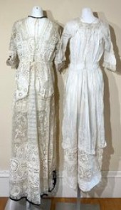 Antique sheer lace dress with