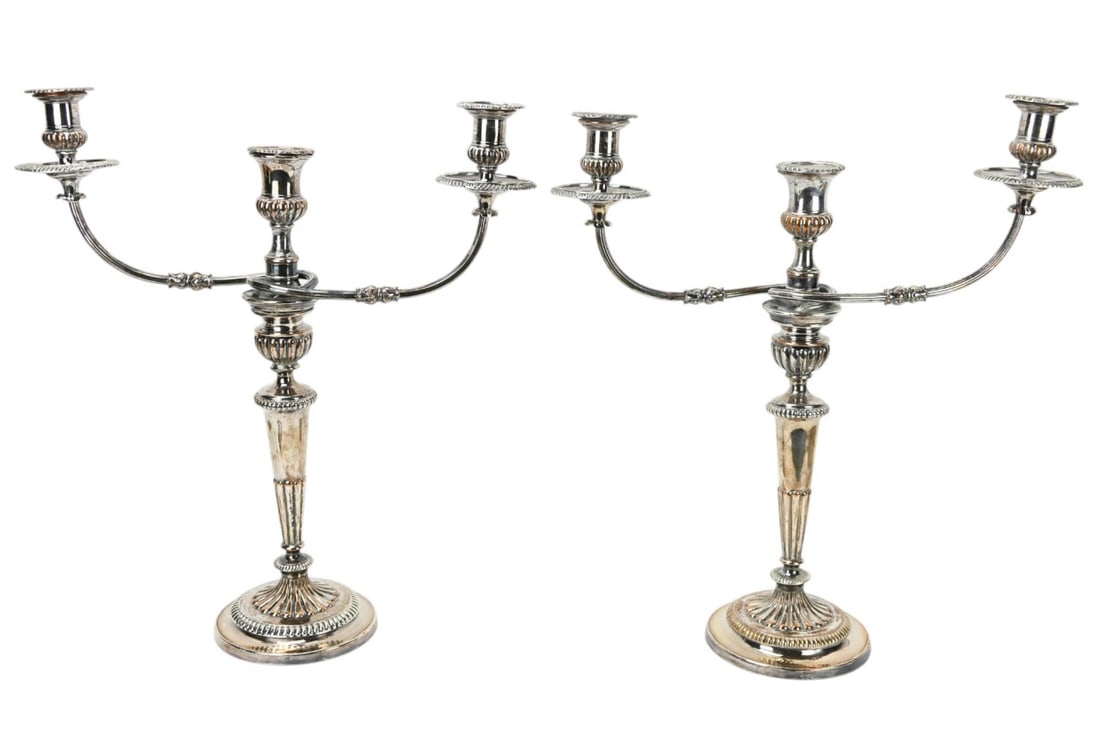 ANTIQUE SHEFFIELD 3 ARM SILVER
