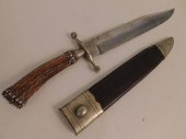 ANTIQUE SHEFFIELD STAG BOWIE K