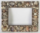 ANTIQUE SHELLWORK FRAME, 19TH