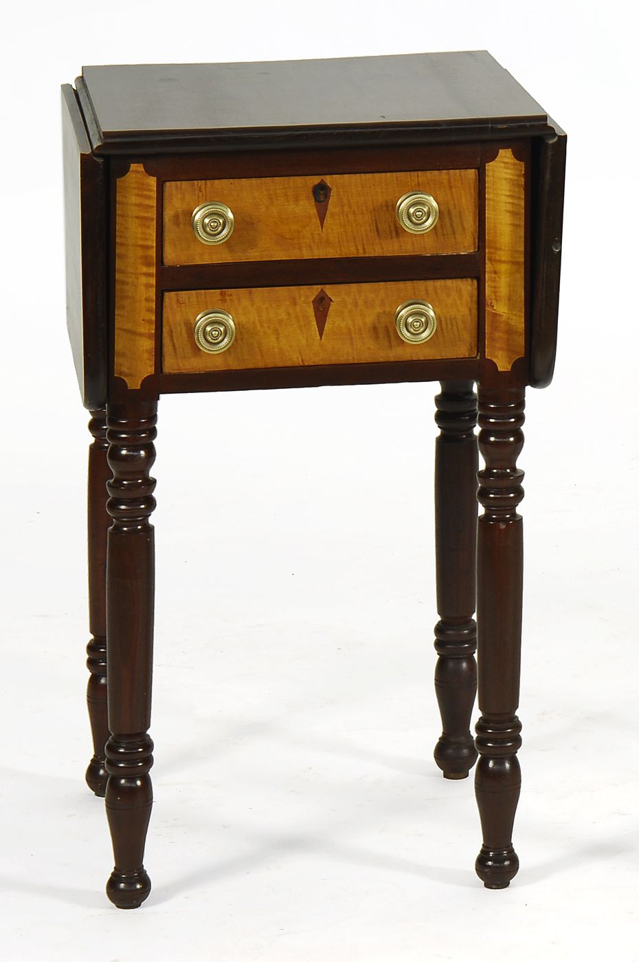 ANTIQUE SHERATON TWO-DRAWER