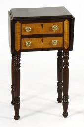 ANTIQUE SHERATON TWO-DRAWER DR