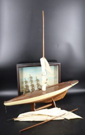 ANTIQUE SHIP DIORAMA TOGETHER