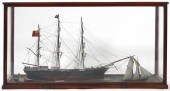ANTIQUE SHIP MODEL WHALING BAR