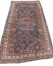 ANTIQUE SHIRAZ 6 X 9 RUG19th c