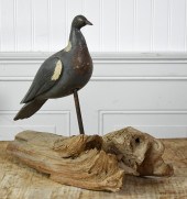 ANTIQUE SHOREBIRD DECOY ON DRI