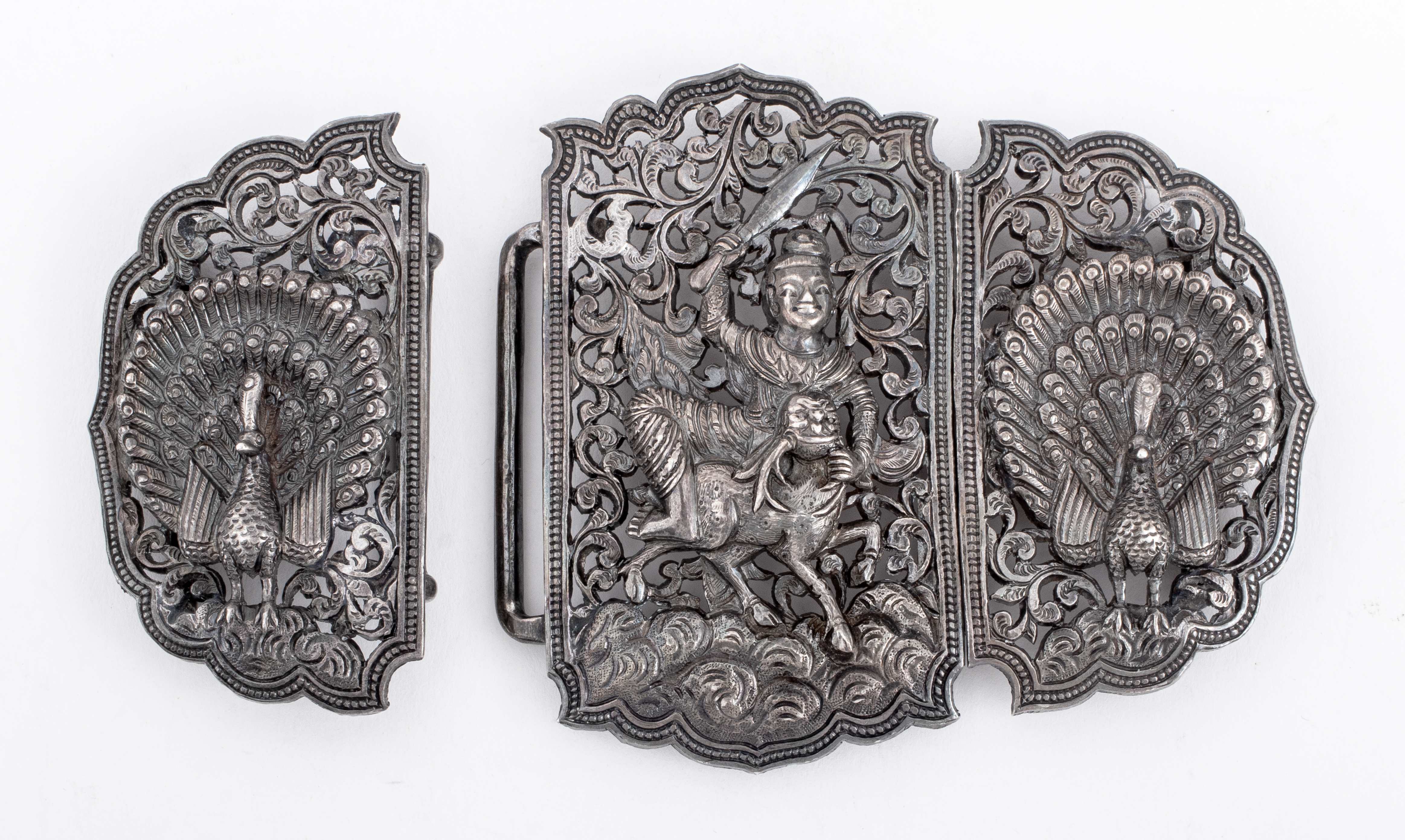 ANTIQUE SIAM THAI FIGURAL SILVER