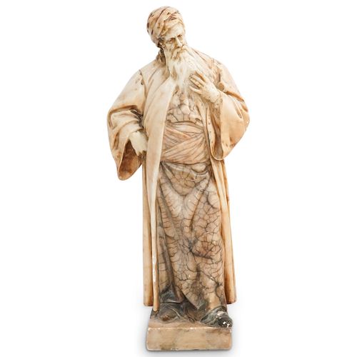 ANTIQUE SIGNED ALABASTER