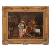 ANTIQUE SIGNED C BECKER INTERI