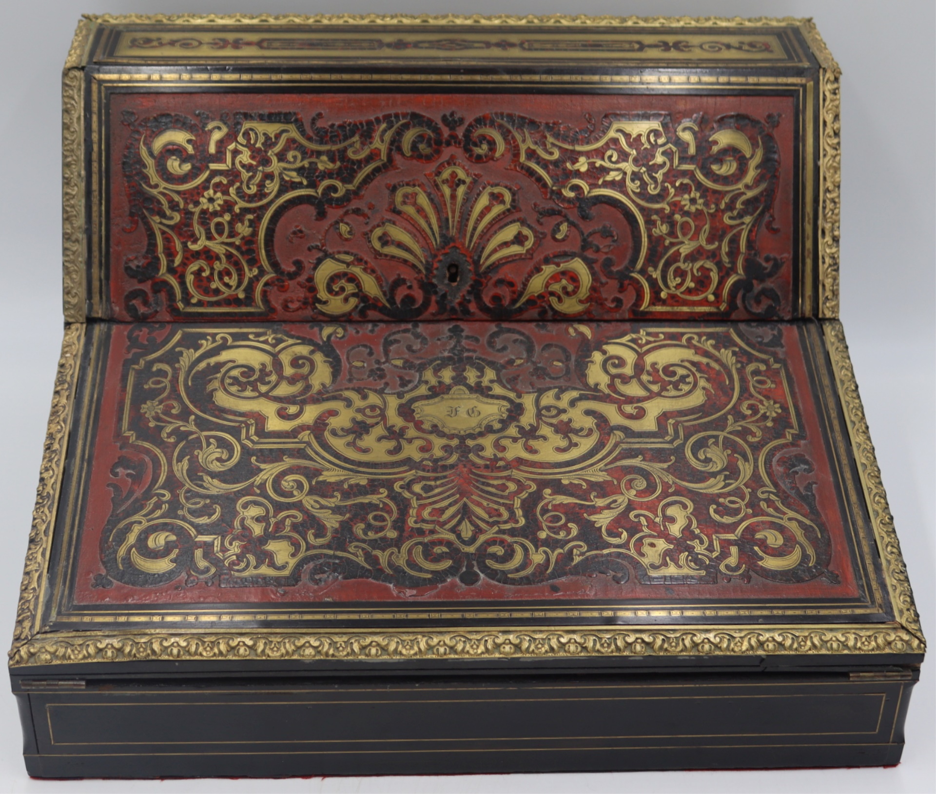 ANTIQUE SIGNED FRENCH BOULLE
