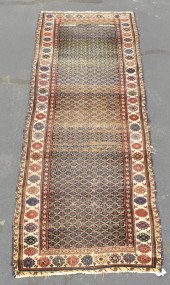 ANTIQUE SIGNED ORIENTAL RUNNER