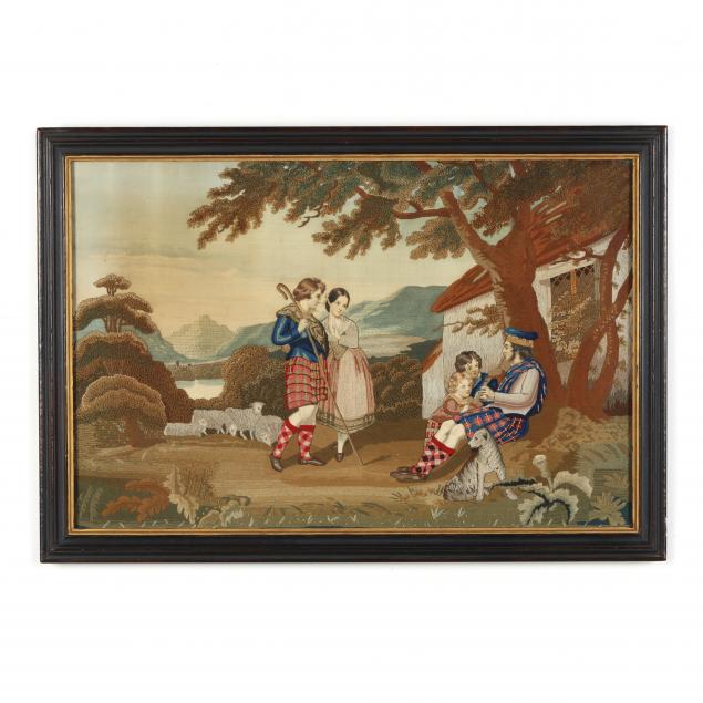 ANTIQUE SILK AND WATERCOLOR