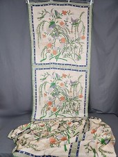 Antique silk scarf yardage wit