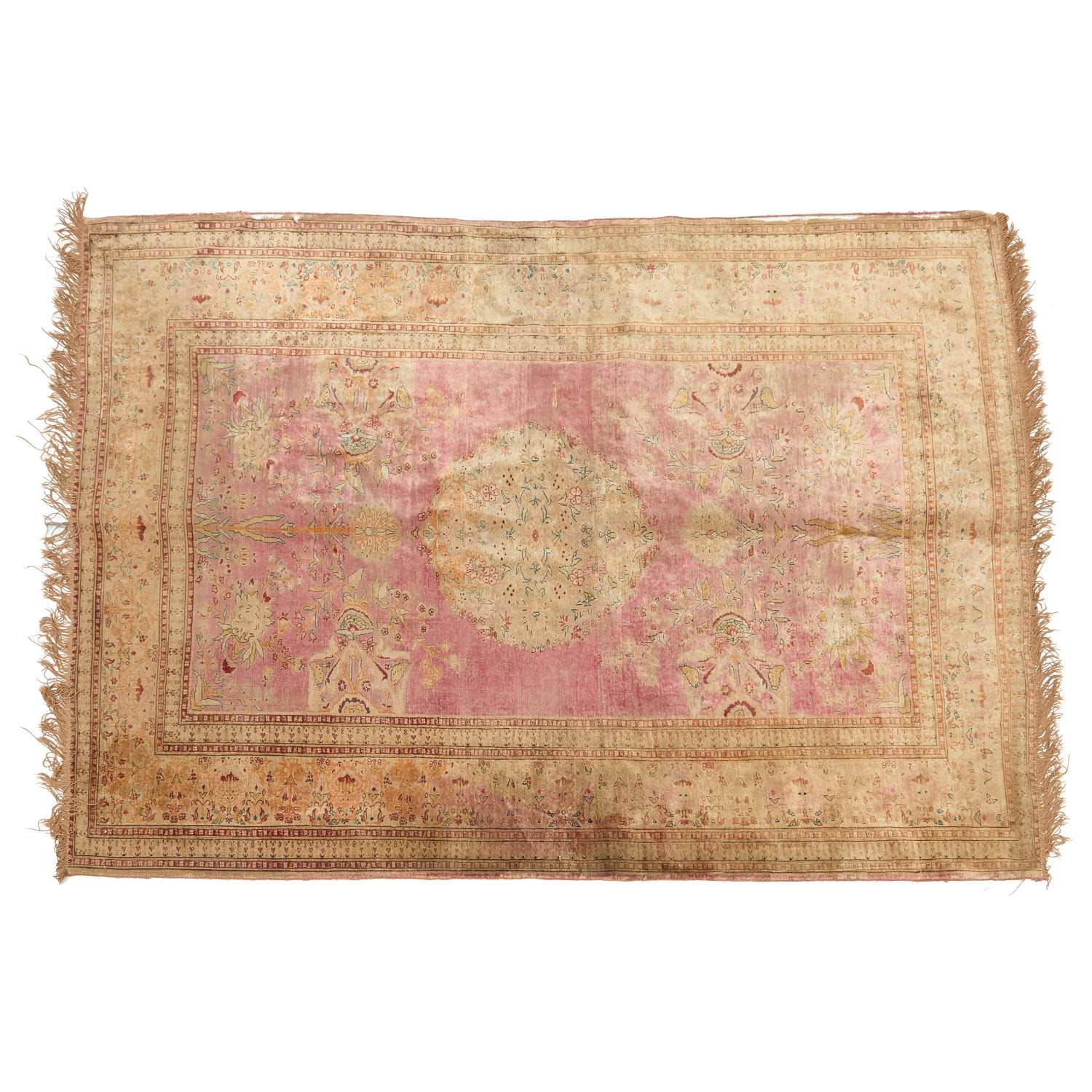 ANTIQUE SILK TABRIZ RUG 19th c.,