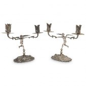 ANTIQUE SILVER BRONZE CHERUB T