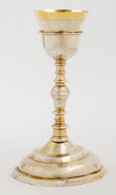 ANTIQUE SILVER CHALICE WITH GO