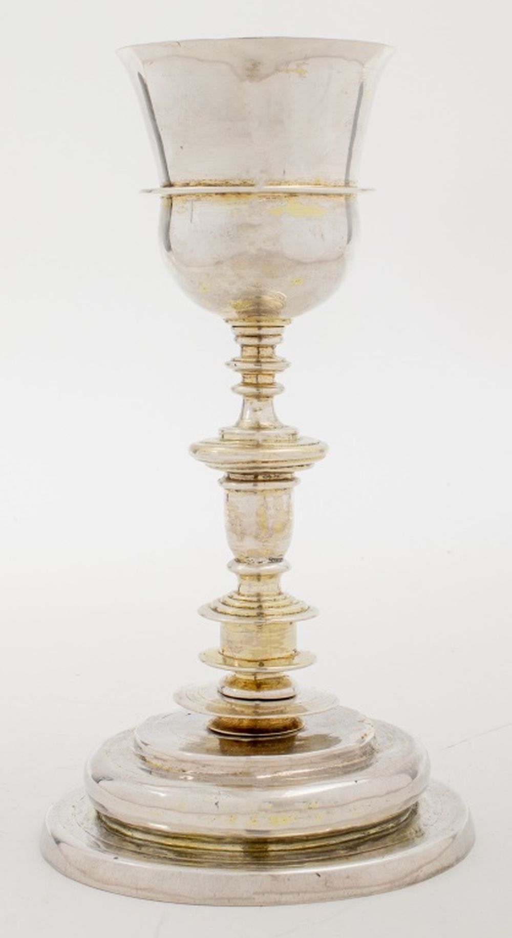 ANTIQUE SILVER CHALICE WITH GOLD