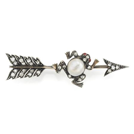 Antique Silver, Gold, Pearl and