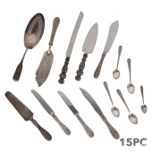 ANTIQUE SILVER KNIFE SPOON & S