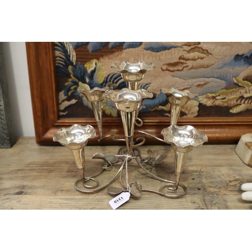 Antique silver plate seven