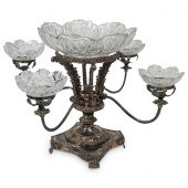 ANTIQUE SILVER PLATED EPERGNE