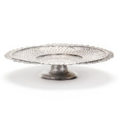 ANTIQUE SILVER REPOUSSE TAZZA<