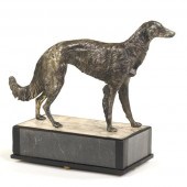 ANTIQUE SILVERED METAL SCULPTU
