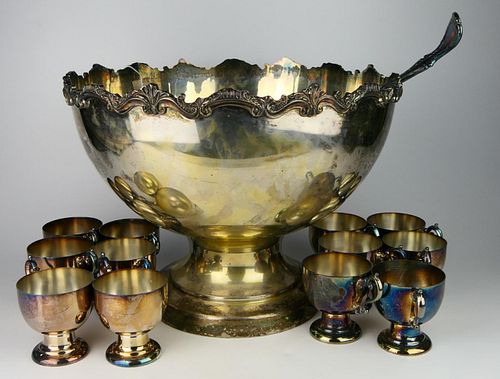 ANTIQUE SILVERPLATE 14 PIECE