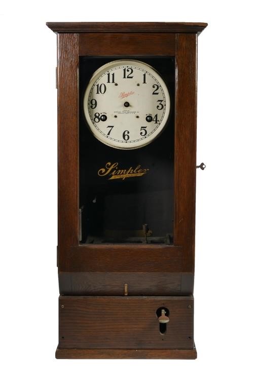 ANTIQUE SIMPLEX TIME CLOCKSimplex