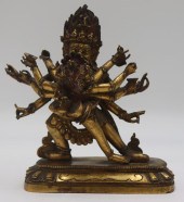 ANTIQUE SINO-TIBETAN BRONZE FI