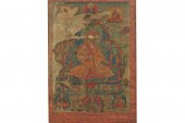 ANTIQUE SINO-TIBETAN PAINTED L
