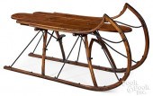 ANTIQUE SLED, WITH IRON STRAPP