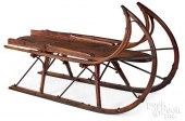ANTIQUE SLED, WITH IRON STRAPP