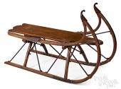 ANTIQUE SLED, WITH IRON STRAPP