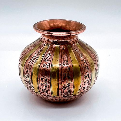 ANTIQUE SMALL COPPER BRASS ENGRAVED