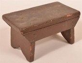 ANTIQUE SOFTWOOD FOOT STOOL PA