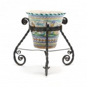 ANTIQUE SPANISH MAJOLICA PLANT