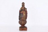 ANTIQUE SPANISH SCHOOL CARVED