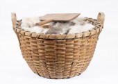 ANTIQUE SPLINT BASKET WITH UNC