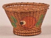 ANTIQUE SPLIT WILLOW BASKET.An
