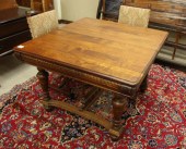 ANTIQUE SQUARE OAK DINING TABL
