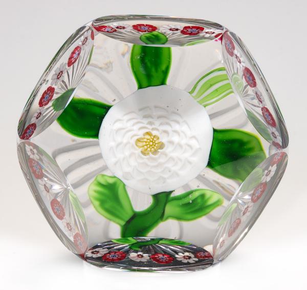 ANTIQUE ST. LOUIS WHITE POMPON ON